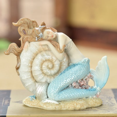 Mermaid decoration home decoration birthday gift smallsweet resin nautical fairy home garden sea fish figurines home decor